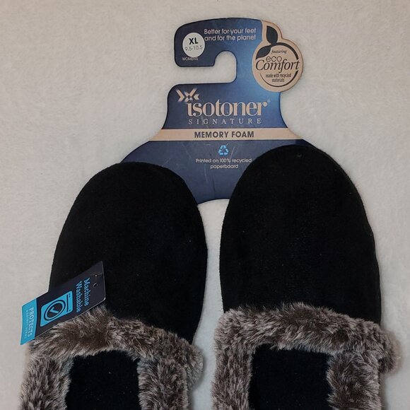 NWT! Isotoner Signature Slippers with Memory Foam Size XL (9-5-10-5) - Picture 2 of 7
